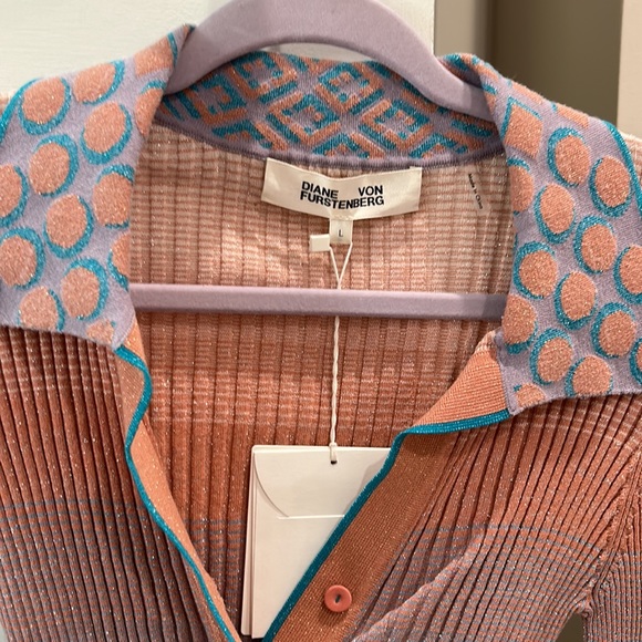 Fancy Diane Von Furstenberg Sweater NWT - Picture 2 of 3